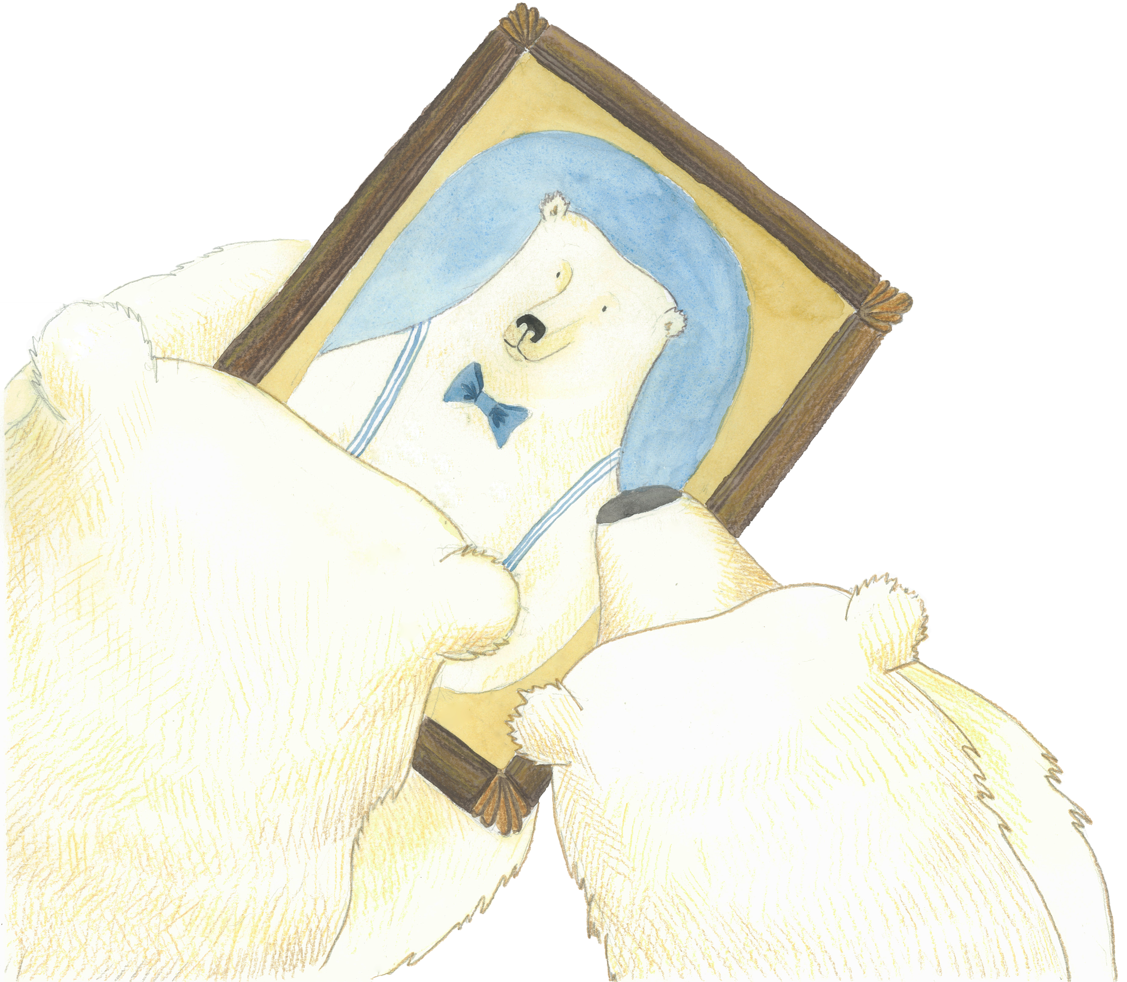 Watching dad's portrait